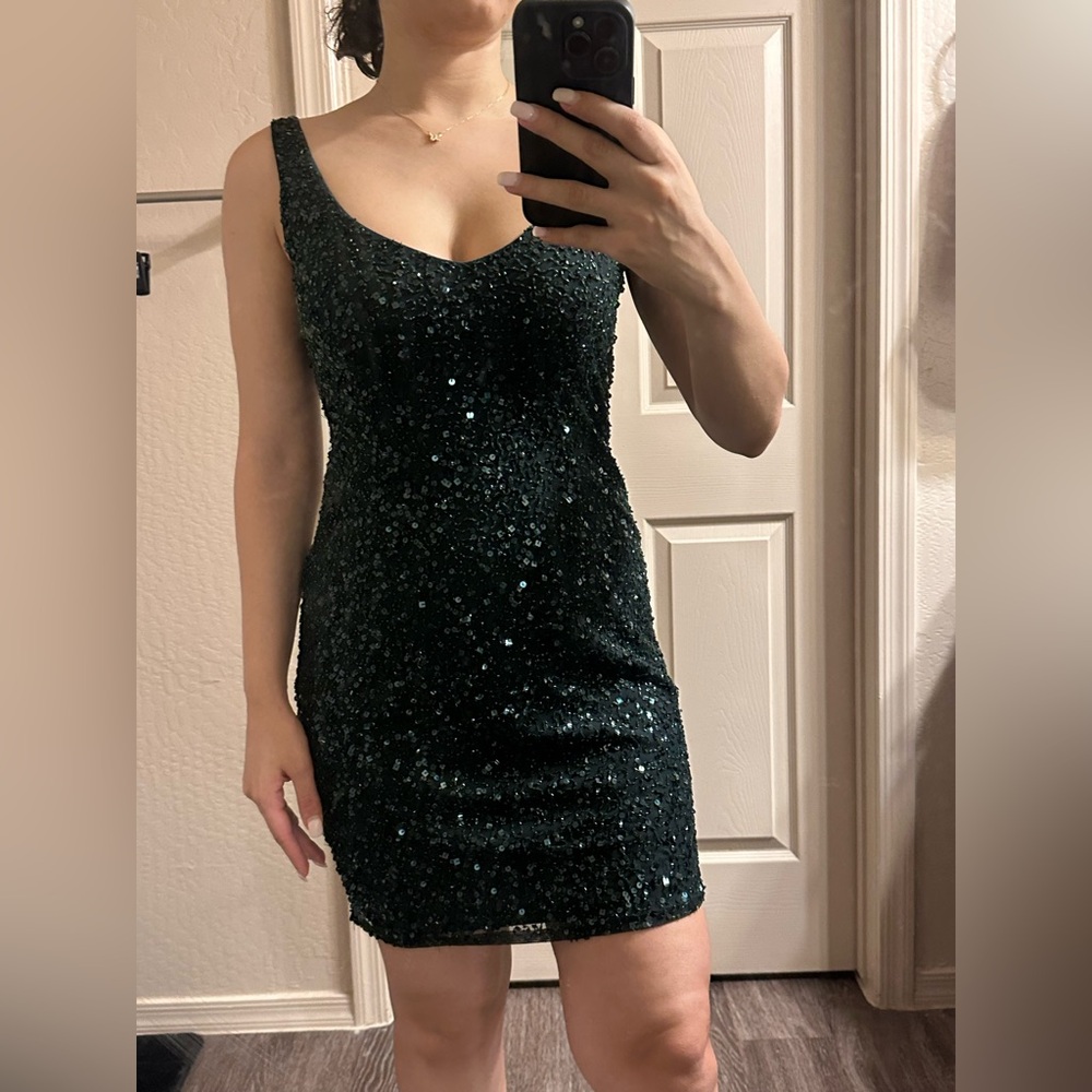 Dark green dress